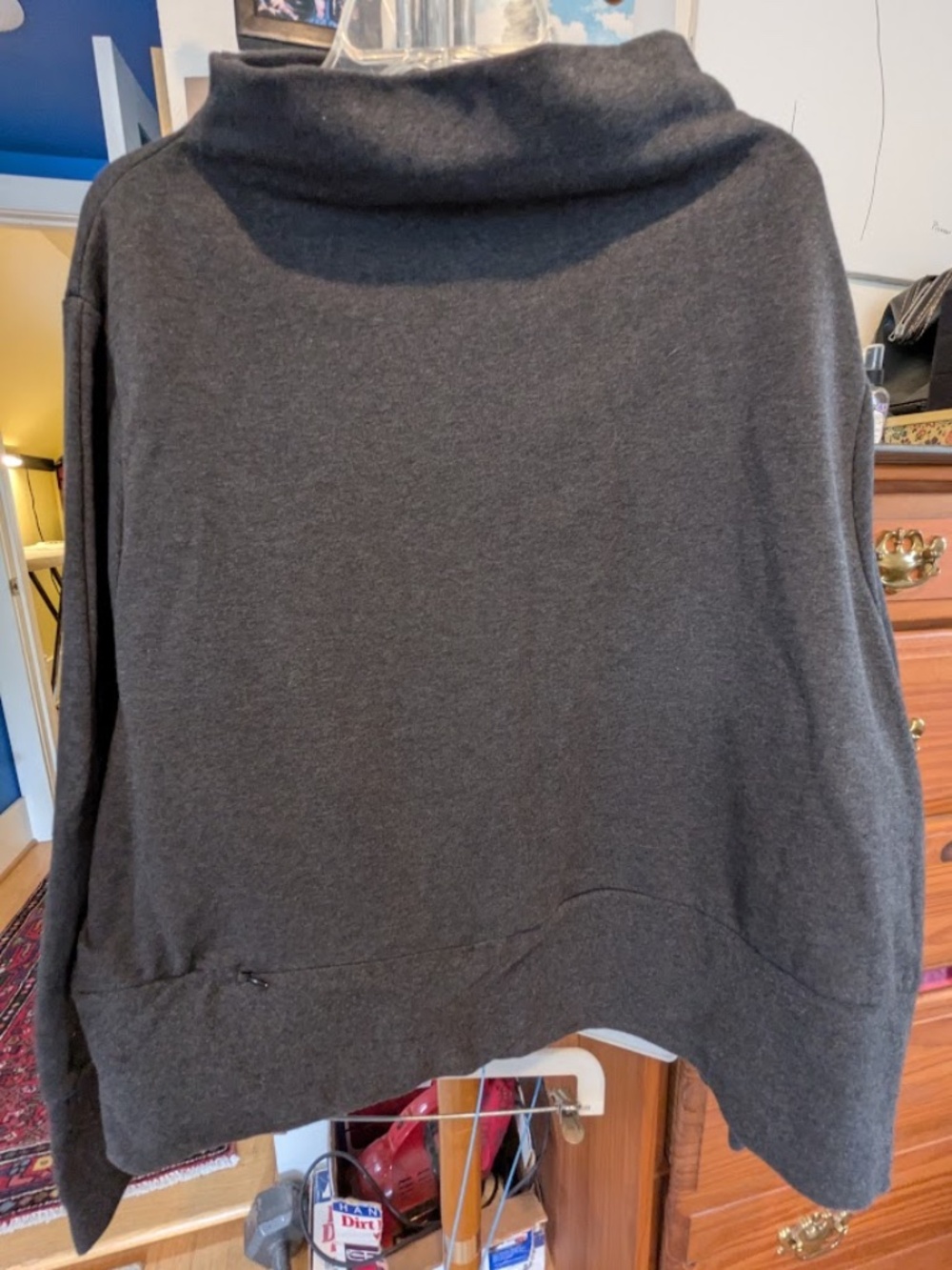 Nike Dri-Fit Mock Neck Sweatshirt, Charcoal, Women's 2x